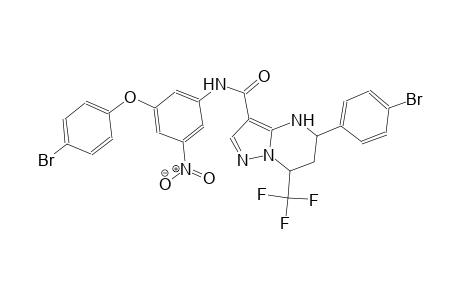 N-[3-(4-bromophenoxy)-5-nitrophenyl]-5-(4-bromophenyl)-7-(trifluoromethyl)-4,5,6,7-tetrahydropyrazolo[1,5-a]pyrimidine-3-carboxamide