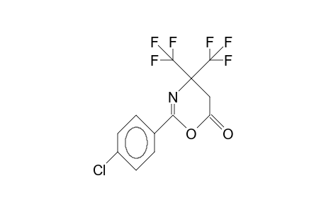 2-(4-Chloro-phenyl)-4,4-bis(trifluoromethyl)-4,5-dihydro-1,3-oxazin-6-one