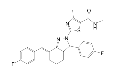 2-[(7E)-3-(4-fluorophenyl)-7-[(4-fluorophenyl)methylene]-3a,4,5,6-tetrahydro-3H-indazol-2-yl]-N,4-dimethyl-thiazole-5-carboxamide