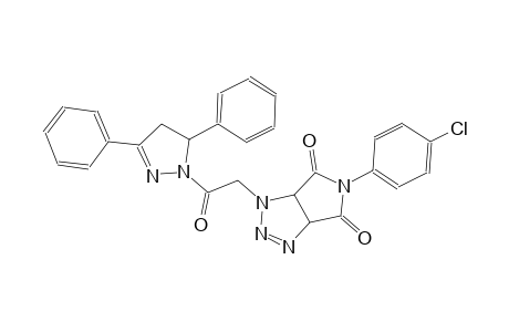 5-(4-chlorophenyl)-1-[2-(3,5-diphenyl-4,5-dihydro-1H-pyrazol-1-yl)-2-oxoethyl]-3a,6a-dihydropyrrolo[3,4-d][1,2,3]triazole-4,6(1H,5H)-dione