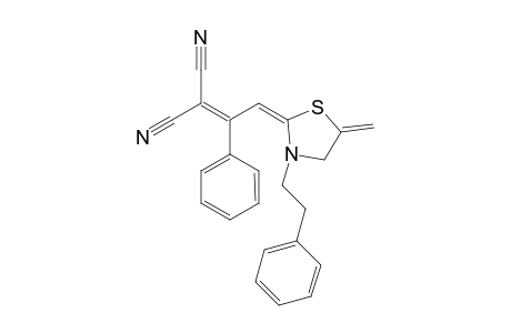 2-Cyano-4-(5'-methylene-3'-phenethylthiazolidin-2'-ylidene)-3-phenylbut-2-enenitrile