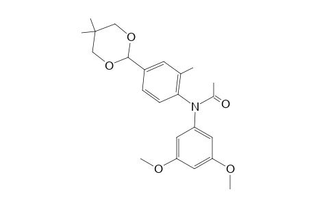 N-(3,5-dimethoxyphenyl)-N-[4-(5,5-dimethyl-1,3-dioxan-2-yl)-2-methyl-phenyl]acetamide