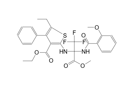 3-thiophenecarboxylic acid, 5-ethyl-4-phenyl-2-[[2,2,2-trifluoro-1-[(2-methoxybenzoyl)amino]-1-(methoxycarbonyl)ethyl]amino]-, ethyl ester