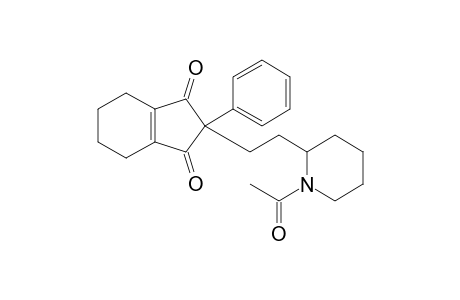 N-Acetyl-2-phenyl-2-[2'-(2"-piperidyl)ethyl]-4,5,6,7-tetrahydroindane-1,3-dione