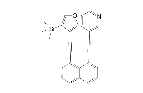 1-(3'-Pyridylethynyl)-8-[(4'-trimethylsilyl)-3'-furanylethynyl]naphthalene