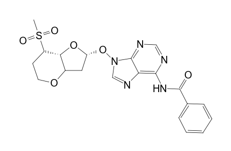 N(6)-Benzoyl-9-[2'-deoxy-5'-O-(methylsulfonyl)-3',5'-ethano-.beta.-D-ribofuranosyl]adenine