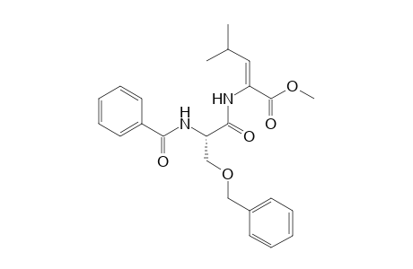 (Z)-(N-Benzoyl-O-benzyl-L-seryl)-.alpha.,.beta.-dehydroleucine Methyl Ester