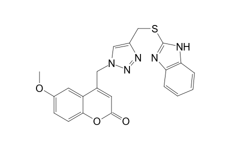 4-((4-(((1H-benzo[d]imidazol-2-yl)thio)methyl)-1H-1,2,3-triazol-1-yl)methyl)-6-methoxy-2H-chromen-2-one