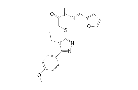 2-{[4-ethyl-5-(4-methoxyphenyl)-4H-1,2,4-triazol-3-yl]sulfanyl}-N'-[(E)-2-furylmethylidene]acetohydrazide
