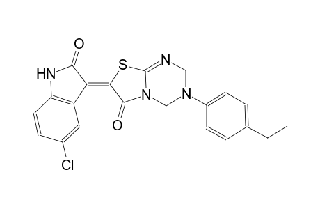 2H-thiazolo[3,2-a][1,3,5]triazin-6(7H)-one, 7-(5-chloro-1,2-dihydro-2-oxo-3H-indol-3-ylidene)-3-(4-ethylphenyl)-3,4-dihydro-, (7Z)-
