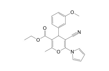 4H-Pyran-3-carboxylic acid, 5-cyano-4-(3-methoxyphenyl)-2-methyl-6-(1H-pyrrol-1-yl)-, ethyl ester