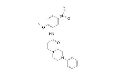 1-piperazinepropanamide, N-(2-methoxy-5-nitrophenyl)-4-phenyl-