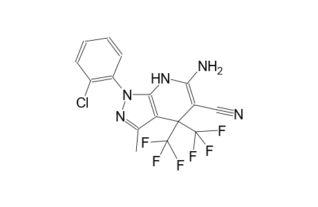 1H-pyrazolo[3,4-b]pyridine-5-carbonitrile, 6-amino-1-(2-chlorophenyl)-4,7-dihydro-3-methyl-4,4-bis(trifluoromethyl)-