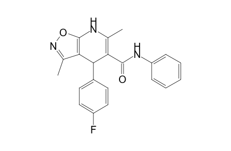 4-(4-Fluorophenyl)-3,6-dimethyl-N-phenyl-4,7-dihydroisoxazolo[5,4-b]pyridine-5-carboxamide