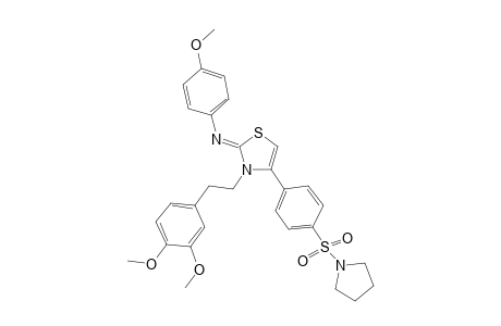 N-(3-[2-(3,4-dimethoxyphenyl)ethyl]-4-[4-(1-pyrrolidinylsulfonyl)phenyl]-1,3-thiazol-2(3H)-ylidene)-4-methoxyaniline