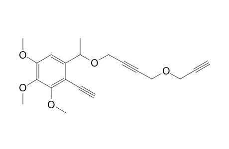 2-Ethynyl-3,4,5-trimethoxy-1-(1-((4-(prop-2-yn-1-yloxy)but-2-yn-1-yl)oxy)ethyl)benzene
