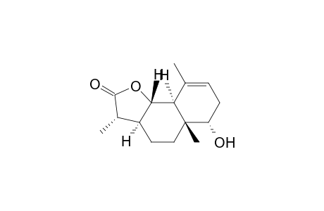 Eudesm-3-en-12-oic acid, 1.alpha.,6.alpha.-dihydroxy-, .gamma.-lactone, (11S)-