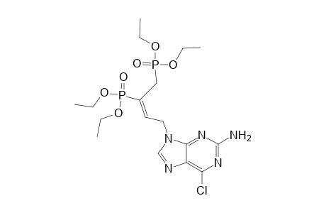 (E)-2-amino-6-chloro-N(9)-(3,4-bis(diethylphosphono)-2-buten-1-yl)purine