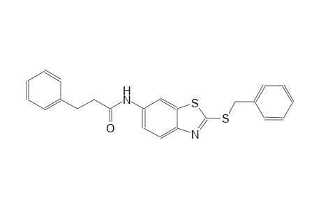N-[2-(benzylsulfanyl)-1,3-benzothiazol-6-yl]-3-phenylpropanamide