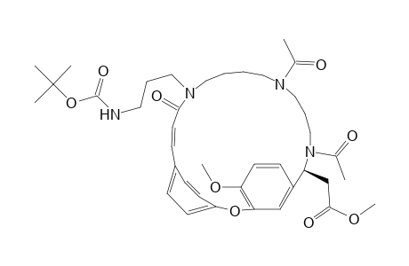 2-Oxa-9,13,18-triazatricyclo[20.2.2.13,7]heptacosa-3,5,7(27),20,22,24,25-heptaene-8-acetic acid, 9,13-diacetyl-18-[3-[[(1,1-dimethylethoxy)carbonyl]amino]propyl]-4-methoxy-19-oxo-, methyl ester, [S-(Z)]-