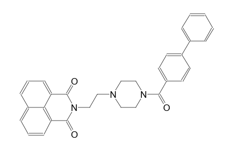 2-{2-[4-([1,1'-biphenyl]-4-ylcarbonyl)-1-piperazinyl]ethyl}-1H-benzo[de]isoquinoline-1,3(2H)-dione