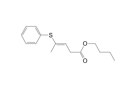 Butyl 4-phenylthiopent-3-enoate