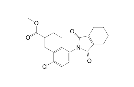 Benzenepropanoic acid, 2-chloro-alpha-ethyl-5-(1,3,4,5,6,7-hexahydro-1,3-dioxo-2H-isoindol-2-yl)-, methyl ester