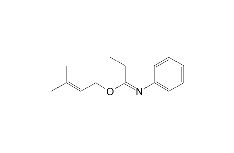 Propanimidic acid, N-phenyl-, 3-methyl-2-butenyl ester
