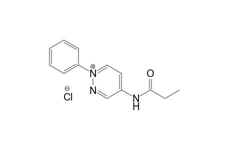 Propanamide, N-(1-phenyl-4(1H)-pyridazinylidene)-, monohydrochloride, salt