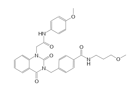 4-[(1-[2-(4-methoxyanilino)-2-oxoethyl]-2,4-dioxo-1,4-dihydro-3(2H)-quinazolinyl)methyl]-N-(3-methoxypropyl)benzamide