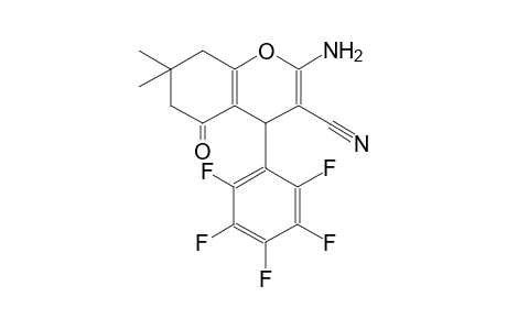 2-amino-7,7-dimethyl-5-oxo-4-(2,3,4,5,6-pentafluorophenyl)-5,6,7,8-tetrahydro-4H-chromene-3-carbonitrile