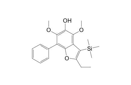 2-Ethyl-4,6-dimethoxy-7-phenyl-3-trimethylsilyl-5-benzofuranol