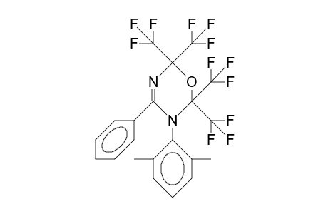 2,2,6,6-Tetrakis(trifluoromethyl)-4-phenyl-5-(2,6-dimethyl-phenyl)-2H,6H-1,3,5-oxadiazine