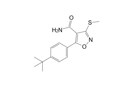5-(p-tert-butylphenyl)-3-(methylthio)-4-isoxazolecarboxamide