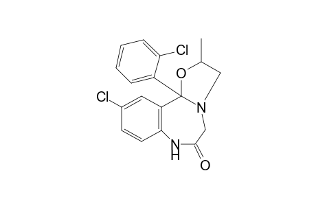 10-CHLORO-11b-(o-CHLOROPHENYL)-2-METHYL-2,3,5,11b-TETRAHYDROOXAZOLO[3,2-d][1,4]BENZODIAZEPIN-6(7H)-ONE