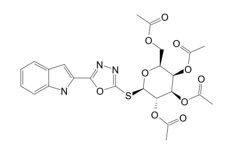 2-(2,3,4,6-TETRA-O-ACETYL-BETA-D-GALACTOPYRANOSYLSULFANYL)-5-(1H-INDOL-2-YL)-1,3,4-OXADIAZOLE
