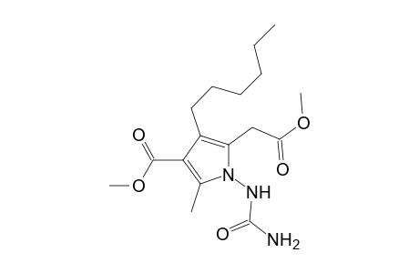4-Hexyl-5-methoxycarbonylmethyl-2-methyl-1-ureido-1H-pyrrole-3-carboxylic acid methyl ester