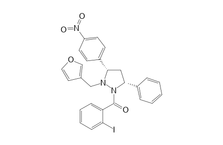 cis-3-(4'-nitrophenyl)-5-phenyl-1-(2'-iodobenzoyl)-2-(3'-furyl)methylpyrazolidine