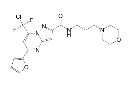 7-[chloranyl-bis(fluoranyl)methyl]-5-(furan-2-yl)-N-(3-morpholin-4-ylpropyl)pyrazolo[1,5-a]pyrimidine-2-carboxamide