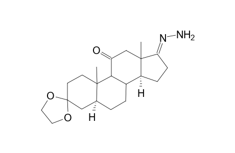 Androstane-3,11,17-trione, cyclic 3-(1,2-ethanediyl acetal), 17-hydrazone, (5.alpha.)-