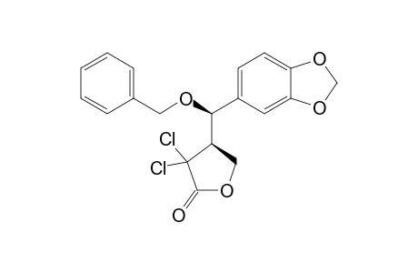 (4R*)-4-[(R*)-1,3-Benzodioxol-5-yl(benzyloxy)methyl]-3,3-dichlorodihydrofuran-2(3H)-one