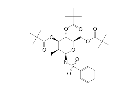 2,2-dimethylpropionic acid [(2R,3R,4S,5S,6R)-5-iodo-6-(phenylsulfonylamino)-4-pivaloyloxy-2-(pivaloyloxymethyl)tetrahydropyran-3-yl] ester