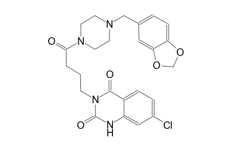 3-{4-[4-(1,3-benzodioxol-5-ylmethyl)-1-piperazinyl]-4-oxobutyl}-7-chloro-2,4(1H,3H)-quinazolinedione