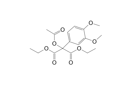 Diethyl .alpha.-[1-(3,4-dimethoxyphenyl)]-.alpha.-acetoxymaloate