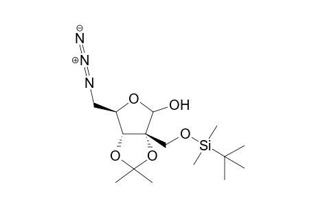 5-Azido-2-C-(tert-butyldimethyl)silyloxymethyl-5-deoxy-2,3-Oisopropylidene-D-ribofuranose
