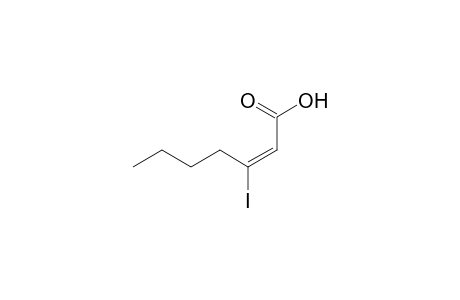 (E)-3-iodo-2-heptenoic acid
