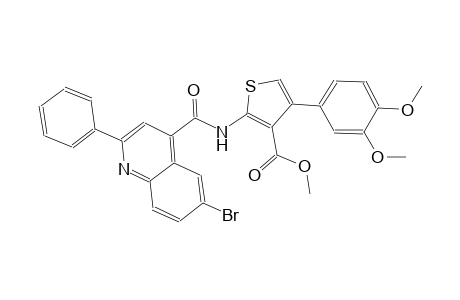 methyl 2-{[(6-bromo-2-phenyl-4-quinolinyl)carbonyl]amino}-4-(3,4-dimethoxyphenyl)-3-thiophenecarboxylate