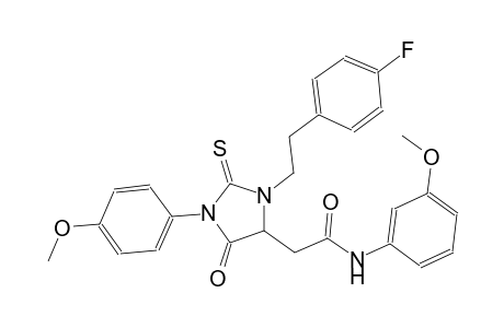2-[3-[2-(4-fluorophenyl)ethyl]-1-(4-methoxyphenyl)-5-oxo-2-thioxo-4-imidazolidinyl]-N-(3-methoxyphenyl)acetamide
