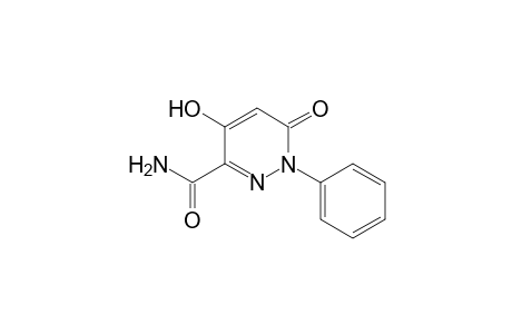 4-Hydroxy-6-oxo-1-phenyl-1,6-dihydro-3-pyridazinecarboxamide