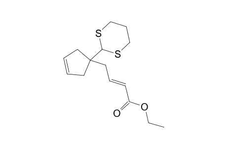(E)-4-[1-(1,3-dithian-2-yl)-1-cyclopent-3-enyl]-2-butenoic acid ethyl ester